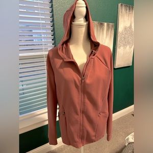 Fabletics hooded sweatshirt jacket - dusty pink size L